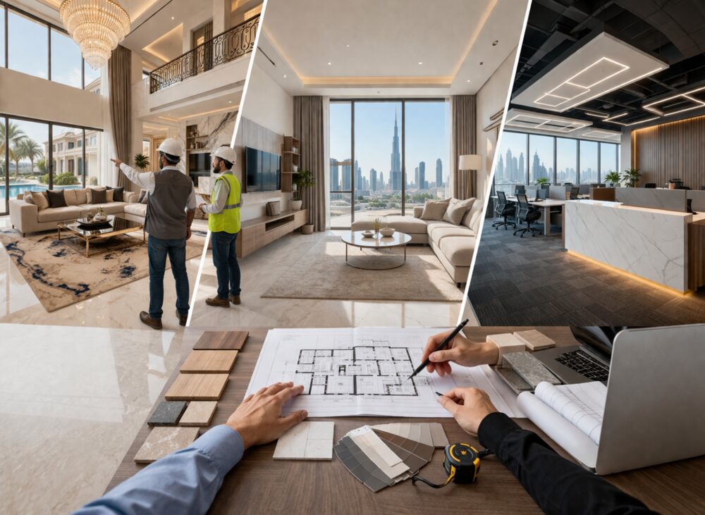 Interior contractor in Dubai handling villa apartment and office interiors