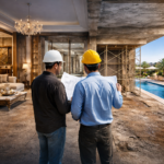 Luxury villa interior design and fit out in Dubai with construction and finished home view